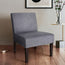 Zenvida Modern Armless Accent Slipper Chair, Solid Hardwood, 23.75