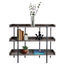 Zenvida Modern Bookcase Industrial 3 Tier Open Metal Etagere Freestanding Bookshelf for Home, Office Storage Display